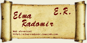Elma Radomir vizit kartica